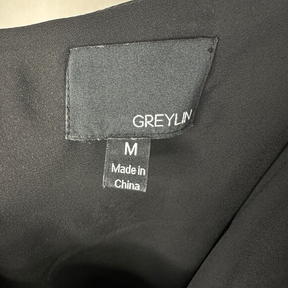 Greylin Mini Slip Dress Medium Romantic Whimsigoth Lace Pleated Grunge Flapper - Picture 10 of 11